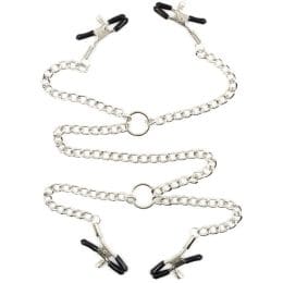 OHMAMA FETISH - 4 NIPPLE Clamps WITH CHAINS